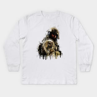 Blackbeard Operator Kids Long Sleeve T-Shirt